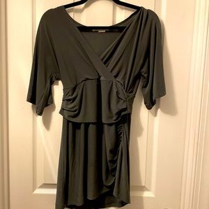 Gray ITY stretch maternity/ nursing friendly top